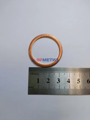 Шайба 28х34х1,5мм медная 6341фото