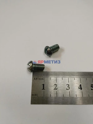 Винт 6х10мм с полукруглой головой шлицфото