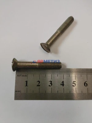 Винт 6х38мм полупотайная голова шлиц, оцинкованная стальфото