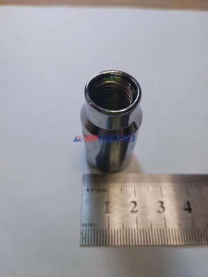 Гайка 12х1,5х38мм внутренний шестигранник конус, хром с направ. носиком 16мм арт. 206645ET Crфото