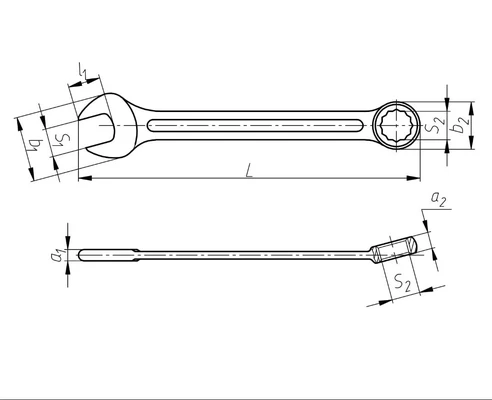 Ключ 12мм комбинированный серии ARC W30012Схема