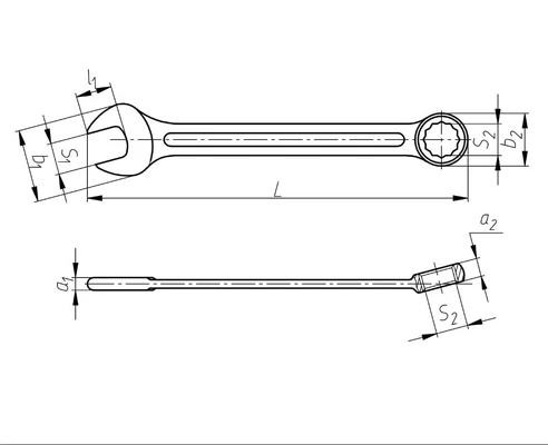 Ключ 11мм комбинированный MATRIX арт. 15107, 15155Схема