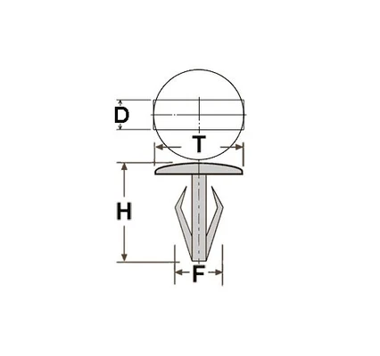 Клипса С363 держатель обшивки (солдатик)схема