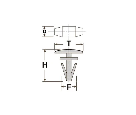 Клипса №85 (YT0282)Схема