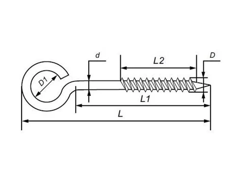 Шуруп-кольцо 12х300мм, оцинкованная стальСхема2