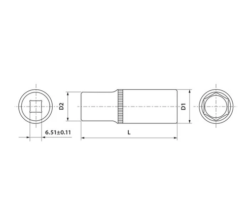 Головка 10мм 1/4 DR торцевая глубокая арт. FS11410Схема