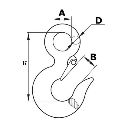 Крюк чалочный 1,0тн А320Схема