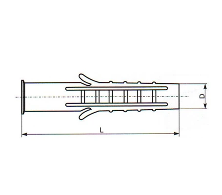 Дюбель распорный Чапай 12х120 шипы-усы (серый)Схема