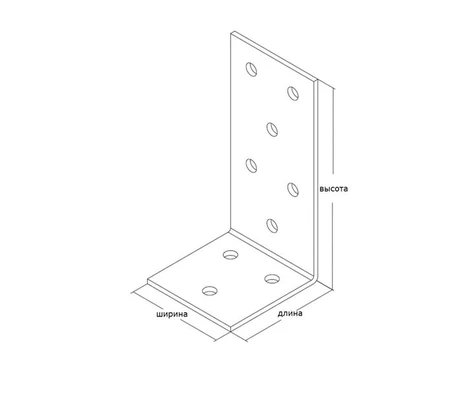 Уголок анкерный 40х100х40ммСхема