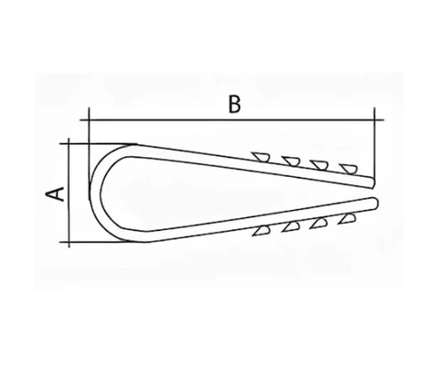 Дюбель-хомут нейлоновый круглый 5х10мм, белыйСхема