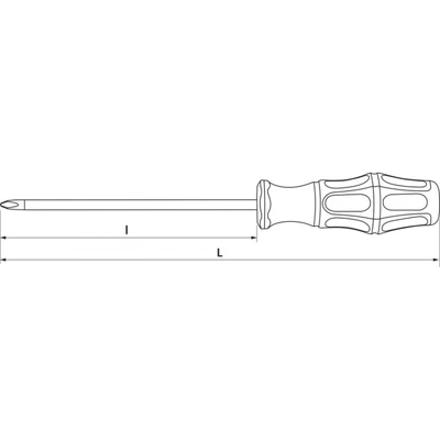 Отвертка Ph1х100мм крестовая NOX арт. 560203Схема