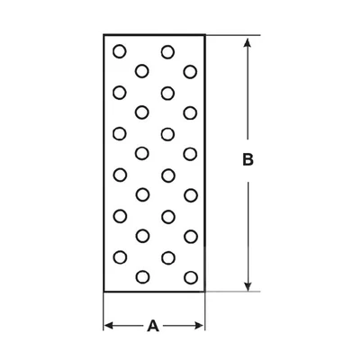 Пластина 40х100 монтажная, оцинкованная стальСхема