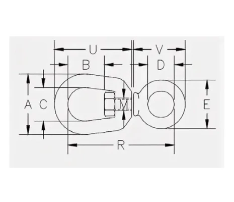 Вертлюг 10,0 петля-кольцоСхема