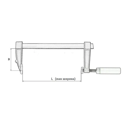 Струбцина 150х50мм тип F арт. 59015Схема