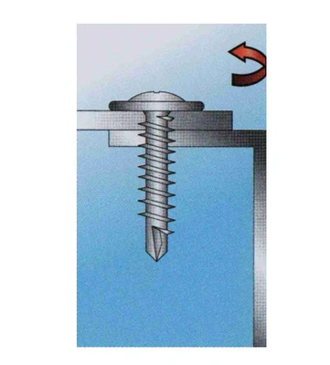 Саморез (с прессшайбой) 4,2х19мм со сверлом, оцинкованная стальПрименение