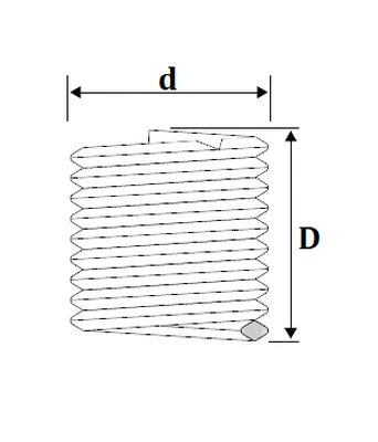 Резьбовая вставка М5х0,8мм D15 FiltecСхема
