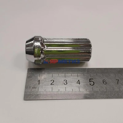 Гайка 12х1,5х51мм хром конус, закрытая 7-шлицевая арт. 307745 CrФото