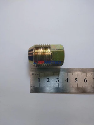 Гайка 12х1,5х32мм ключ 19мм, конус открытая с внешней резьбой цинк арт. H-0057фото