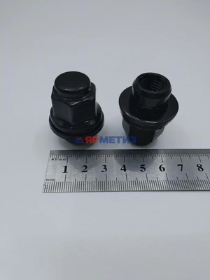 Гайка 12х1,5х37мм ключ 21мм, п/ш закрытая BLACK арт. H-98-0002NEWфото