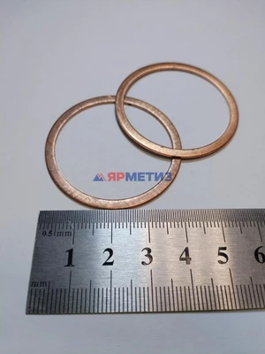 Шайба 36х42х1мм медная (561/1)фото1