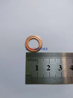 Шайба 9х15х0,7мм рифленая, медная форсунки (6344)фото