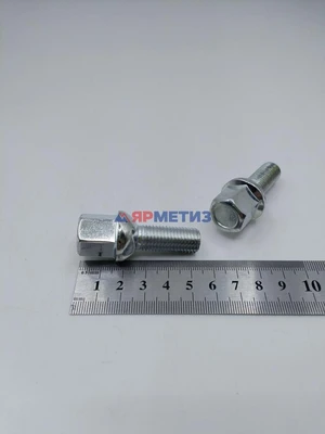 Болт колесный 12х1,5х28мм сфера цинк ключ 17мм арт. 085110 Z (64/07)фото1