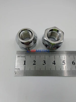 Гайка 12х1,5х17мм хром конус открытая, (ключ 19мм) арт. H-1107Sфото