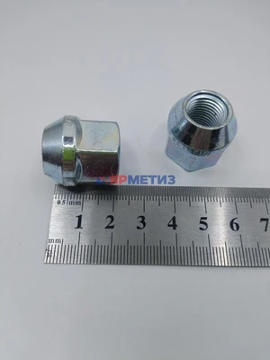 Гайка 12х1,25х22мм цинк конус открытая (ключ 19мм) арт. 400144 Zфото