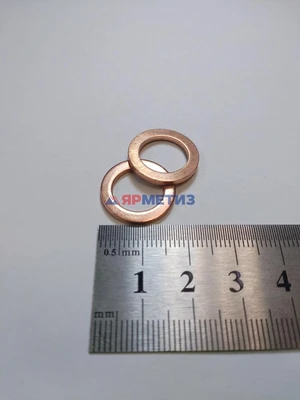 Шайба 12х18х1,5мм меднаяфото1