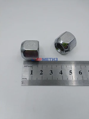 Гайка 12х1,5х17мм хром конус открытая, (ключ 19мм) арт. 600045-Crфото
