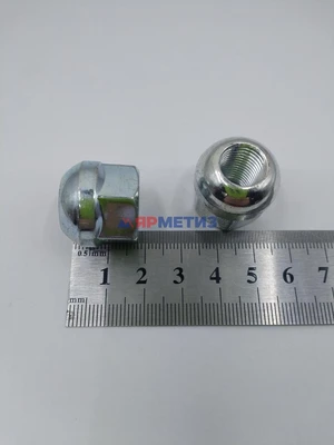Гайка 12х1,25х18мм колеса сфера цинк открытая (ключ 19мм) арт. 400044 B Zфото1