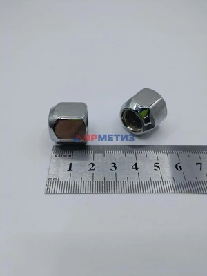 Гайка 12х1,25х16(17)мм колеса конус открытая (ключ 19мм) арт. 600044-Crфото