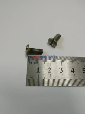 Винт 5х12мм плоский шлиц, привода замка капота Волга арт. 224598-п29фото