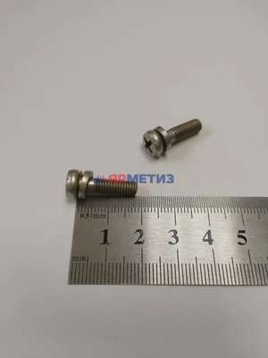 Винт 5х18мм цилиндрическая голова шлиц, с гровером крышки карбюратора арт. 21080-1107896-018фото