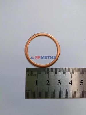 Шайба 27х32х1мм медная (6337)фото