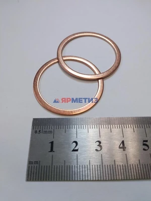 Шайба 30х36х1мм меднаяфото1