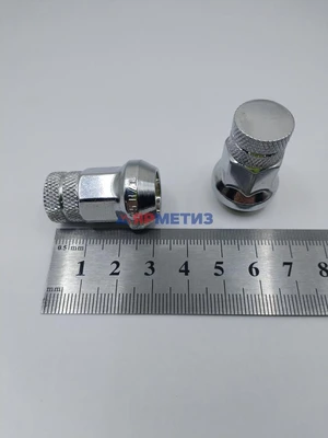 Гайка 12х1,25х32мм хром конус закрытая 7-граней арт. 317344-Crфото1