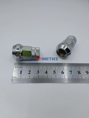 Гайка 12х1,5х32мм хром конус закрытая 7-граней арт. 317345-Crфото