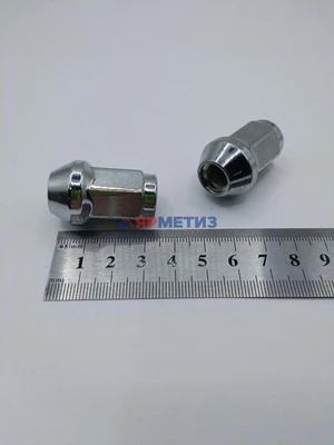 Гайка 10х1,25х35мм колеса конус хром закрытая ключ 17мм арт. 311334-Crфото