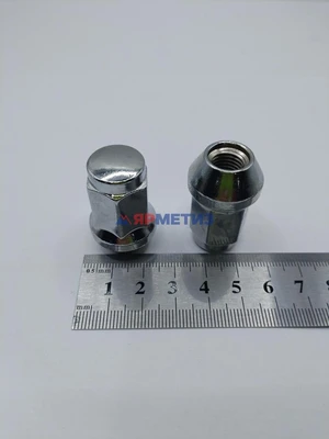 Гайка 10х1,25х35мм колеса конус хром закрытая ключ 17мм арт. 311334-Crфото1