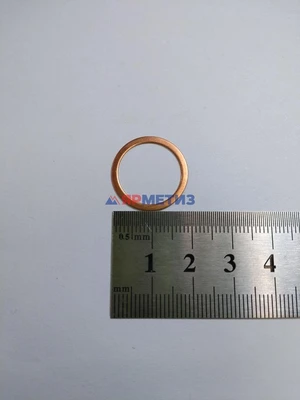 Шайба 16х20х0,5мм меднаяфото