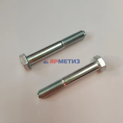 Болт шестигранный DIN 960 12х1,25х45 с мелкой неполной резьбой, класс прочности 8.8, оцинкованныйФото