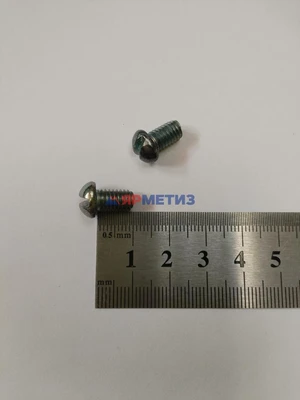 Винт 6х10мм с полукруглой головой шлиц