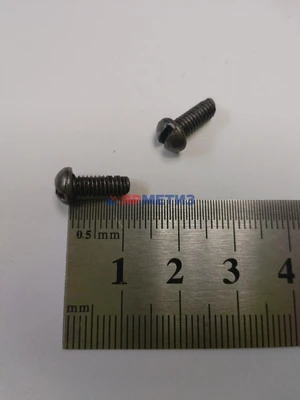 Винт 4х10мм с полукруглой головой шлиц, черный