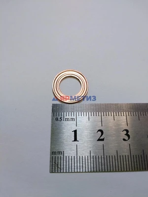 Шайба 9х15х1мм медная (2 волны)