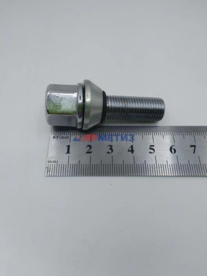 Болт 12х1,25х30мм хром подстроечный конус +/-1 мм ключ 17мм (172120 PCD)