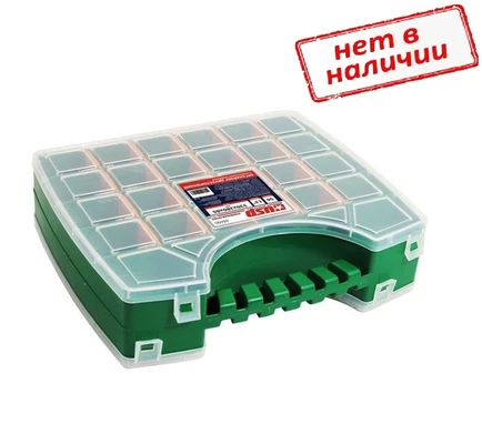 Ящик для крепежа (органайзер) 2-сторонний 33х28х8,5см, 56 отделений арт. 65650