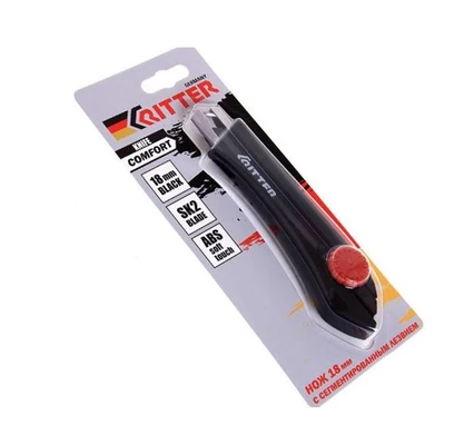 Нож 18мм Ritter Comfort ABS пластик soft touch усиленный с фиксатором арт. 40123180