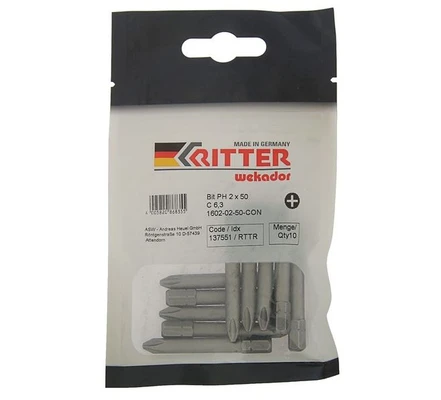 Бита Ph2х25мм Ritter Wekador сталь HV900 CoN Германия