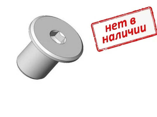 Гайка Эриксона мебельная с плоской головкой под ключ SW4 М6x12, оцинкованная сталь